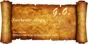 Gerbner Olga névjegykártya